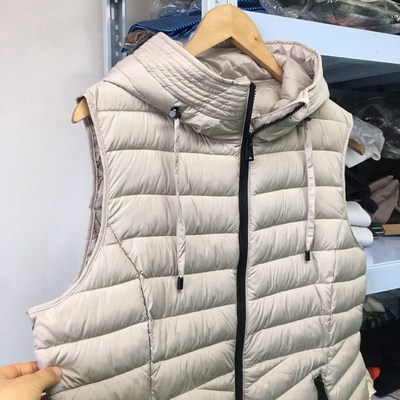 好东西 户外休闲女款连帽马夹女士棉背心中长款保暖夹棉马甲大码