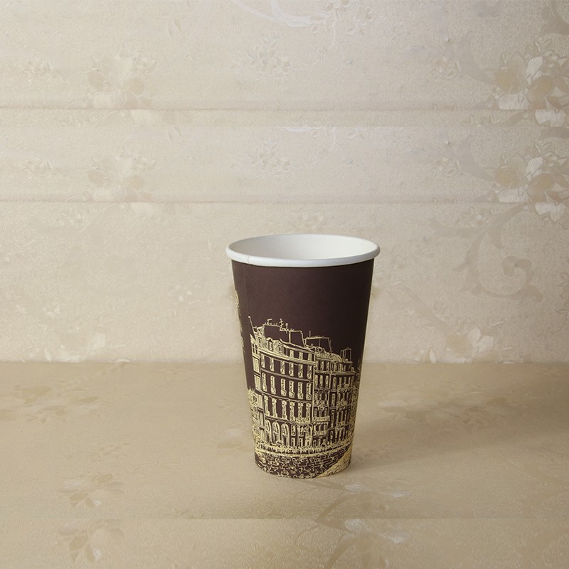 一次性热饮杯奶茶杯果汁咖啡纸杯打包杯加厚杯子带盖咖啡素描