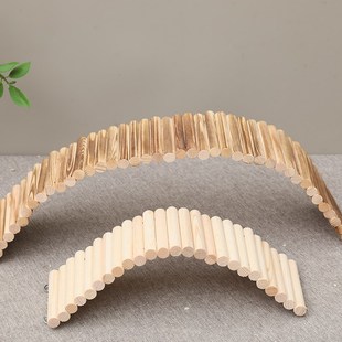 仓鼠围栏多功能攀爬梯木质软梯金丝熊隔断栅栏拱桥楼梯子造景用品