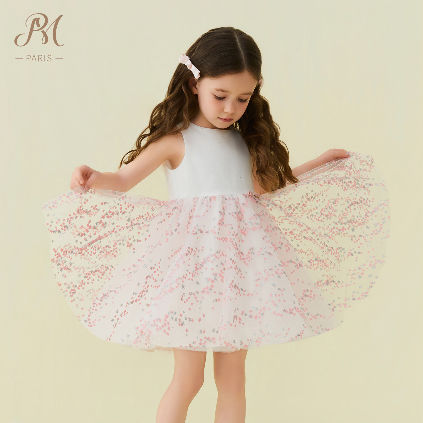 Petite Marguerite小雏菊童装·蓝色粉色星星网纱蝴