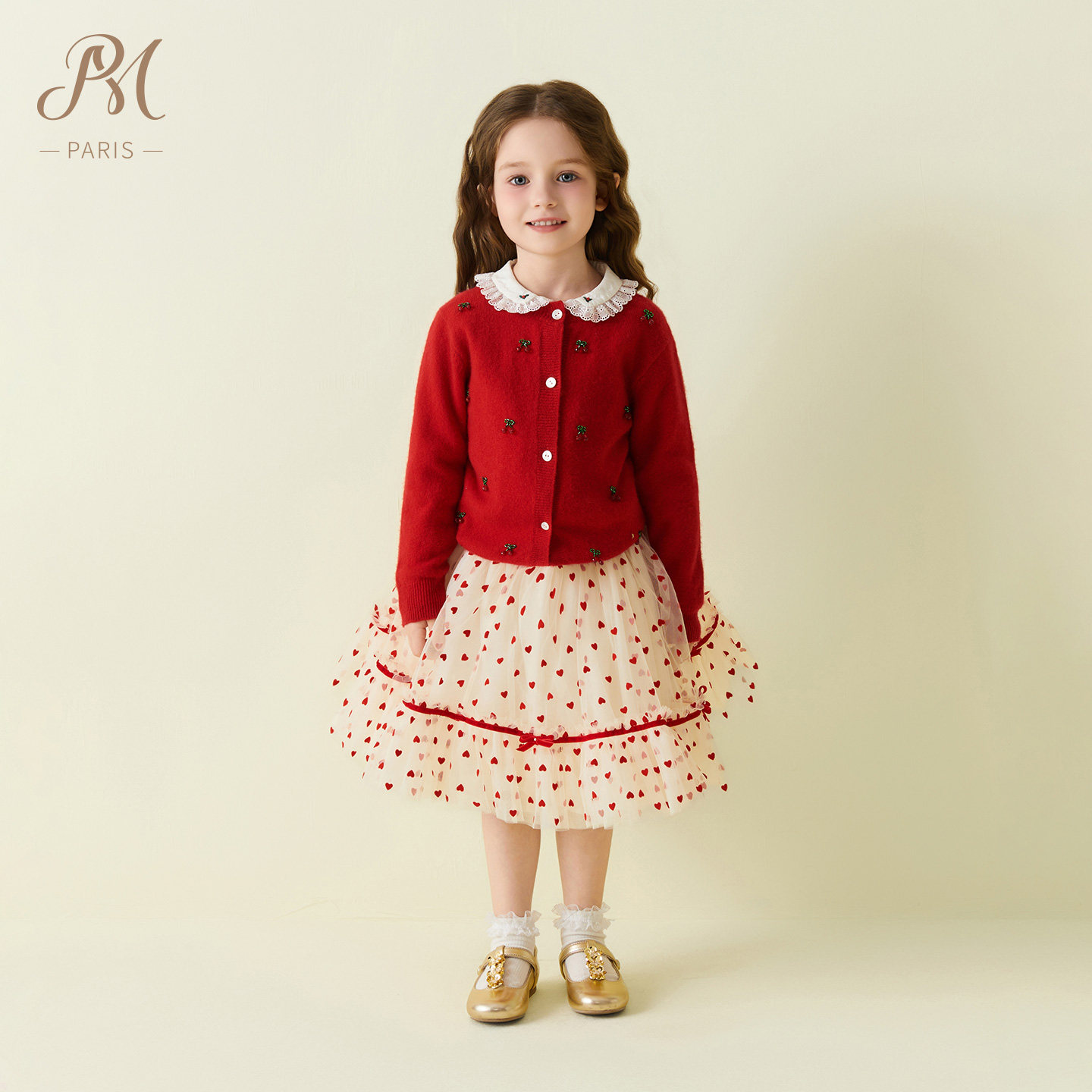 Petite Marguerite小雏菊童装·女公主裙爱心植绒网