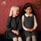 Petite 礼盒装 Marguerite小雏菊童装 ·秋冬小香风藏青色花呢套装