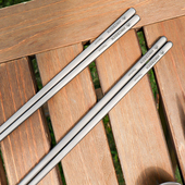 赫兹本纯钛伸缩筷可拆卸户外折叠筷子野营便携钛餐具钛筷防滑露营