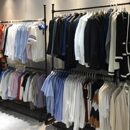 双杆式 衣帽架置地卧室阳台简易伸缩晾晒衣架jk制服双层升降收纳架