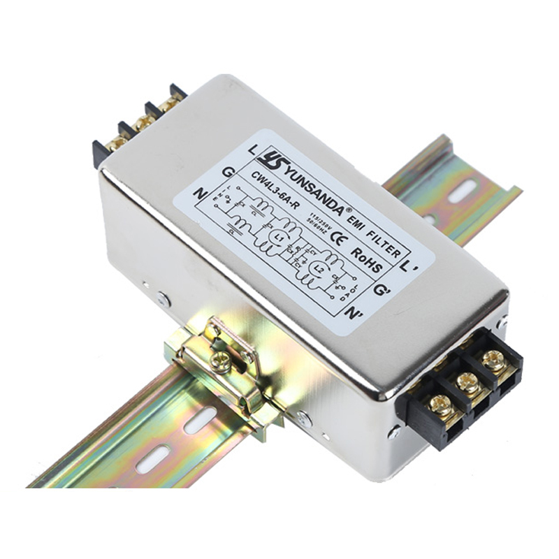 源胜达单相三级CW4L3-30A-S(003)电源滤波器 导轨式CW4L3-30A-R