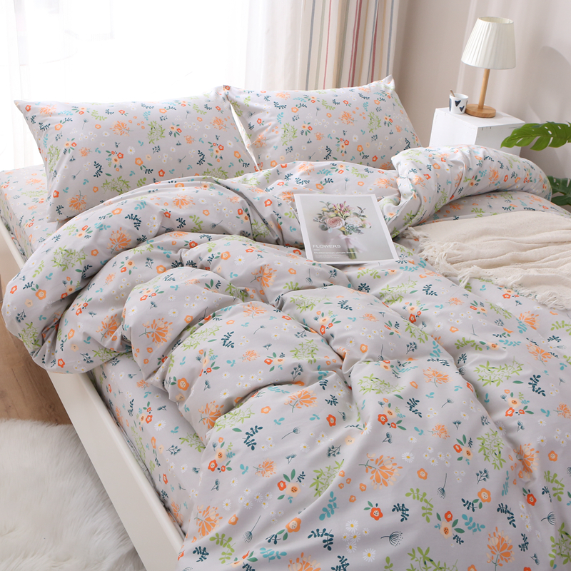 【新品】四件套全棉可爱碎花公主风田园床品4件套100加厚斜纹