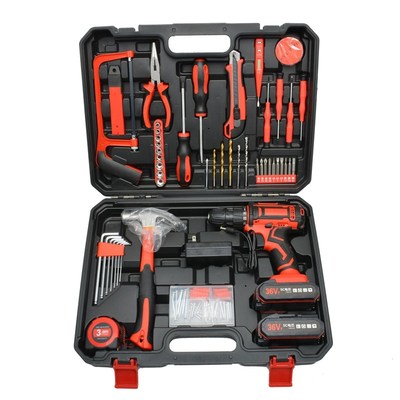 带电钻家用五金工具大全套装家庭电动组合维修组套房产礼品工具箱