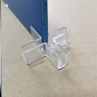 亚克力板固定卡扣十字形固定夹槽分隔板组合夹连接夹卡扣玻璃夹