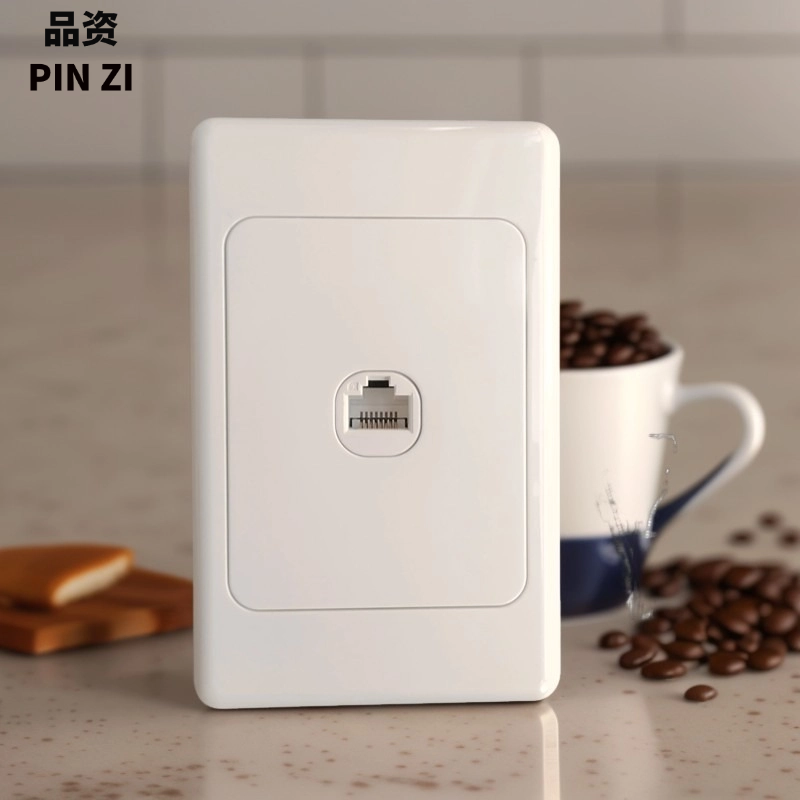 118/120型1-6孔圆型模块六类网络CAT.6面板墙壁式开关插座面板