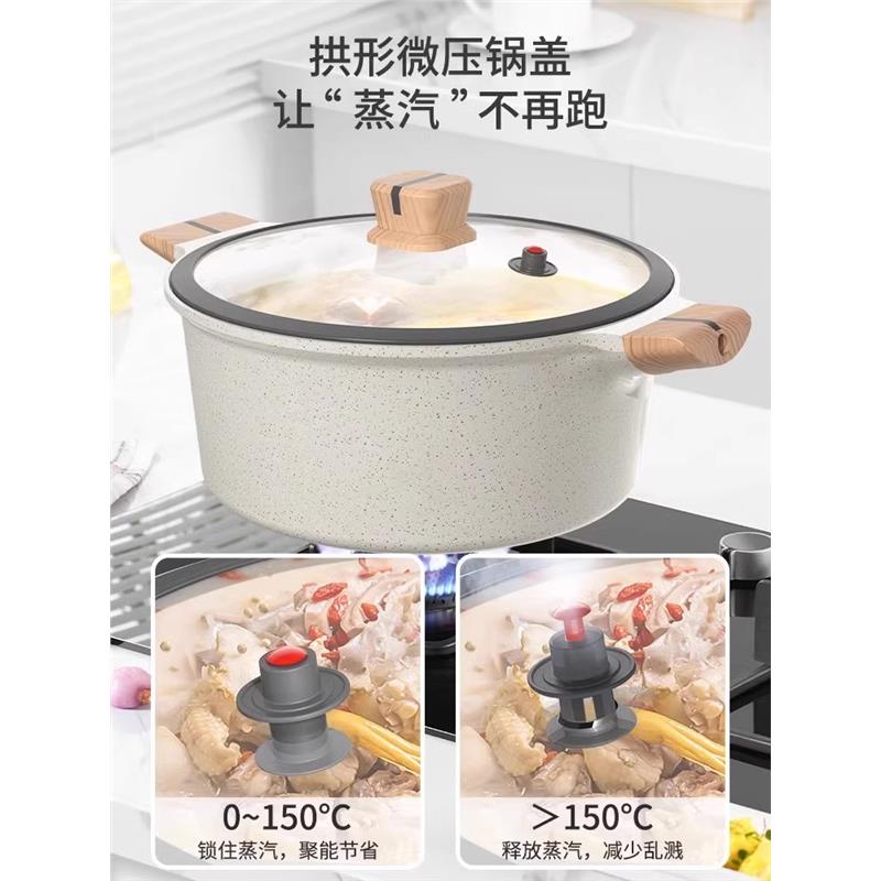 德国WMF双耳锅麦饭石微压锅不粘锅家用电磁炉燃气灶炖煲汤