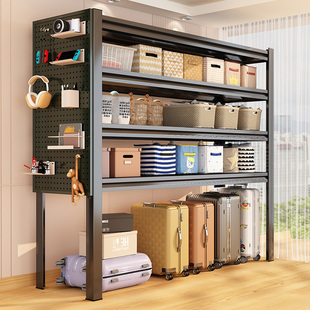 家用货架置物架落地多层客厅阳台行李箱I收纳架地下室储藏间储物