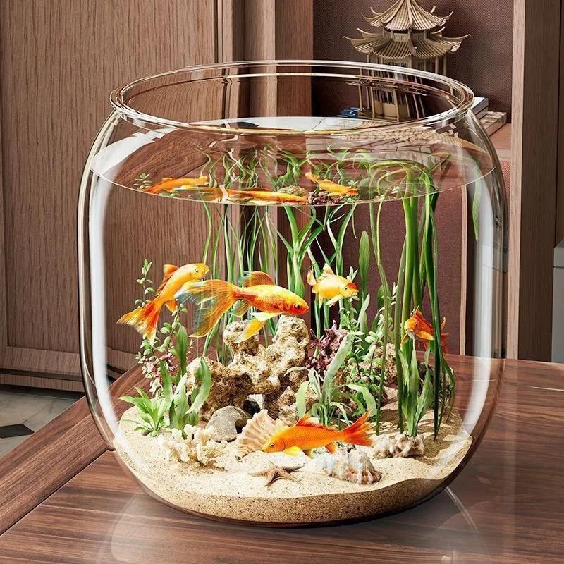 高透圆形鱼缸塑料一体成型仿玻璃防摔耐摔不坏客厅小型桌面生态缸,宠物/宠物食品及用品,爬宠清洁及日用品,淘宝优惠券,粉丝福利购,淘宝优惠卷