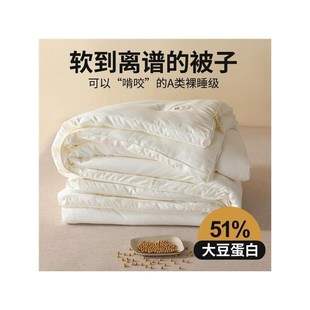 通用 抗菌空调被子字全棉被芯四季 大豆纤维被夏凉被2024新款 夏季