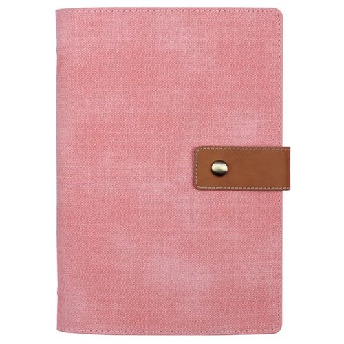 帆布高档商务皮面工作可拆卸活页本笔记本子L记事本定制可印logo