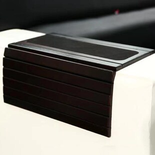 黑色木质懒人沙发扶手杯垫可折叠隔热茶杯垫客厅沙发扶手咖啡杯垫