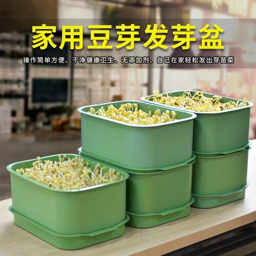 种菜专用箱工具绿豆芽发芽盆发芽神器育苗盘阳台种菜豆芽机食品级