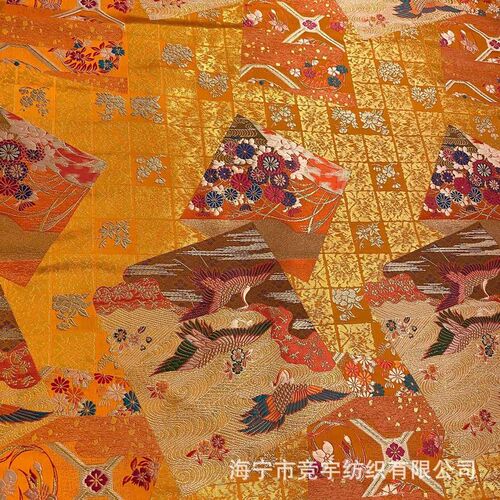 150cm布料和风织锦缎云锦日式新款diy金线