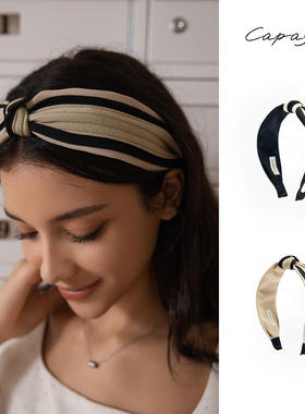 CAPASCA卡帕萨手工编织撞色绳结发箍