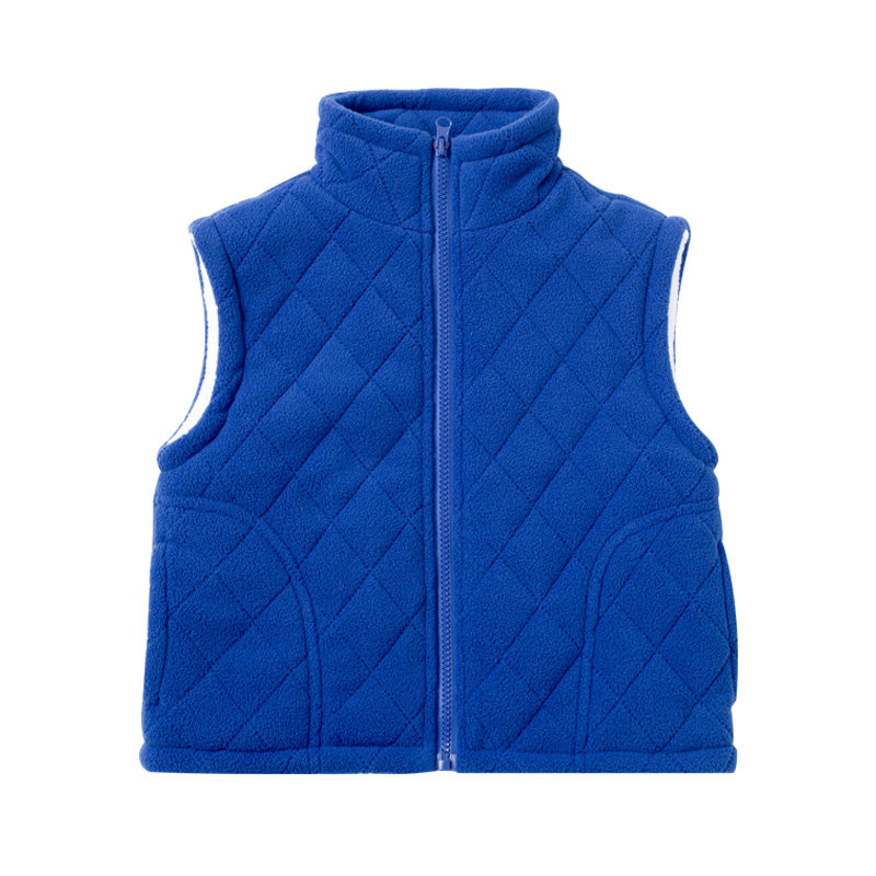 儿童马甲背心秋冬季加厚外穿摇粒绒夹棉服三层2022新款爆男女童装