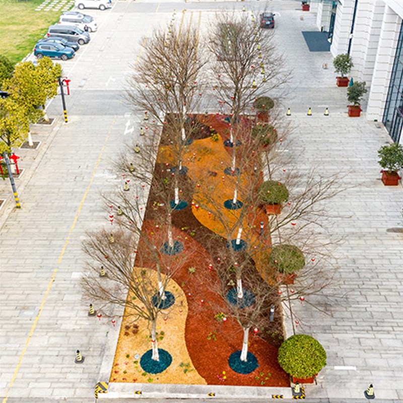 彩色木屑有机覆盖物花园庭院树穴造景抑制杂草红树皮铺地木丝木趣