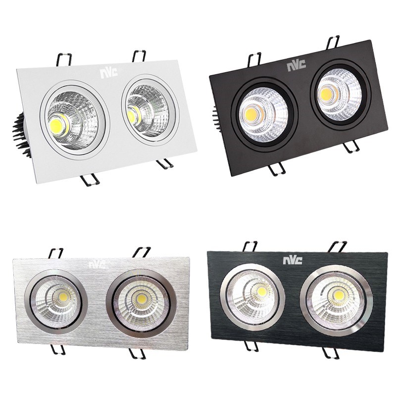 雷欧照明LED方形COB射灯斗胆格栅灯过道客厅服装店灯3W5W7W9W12W