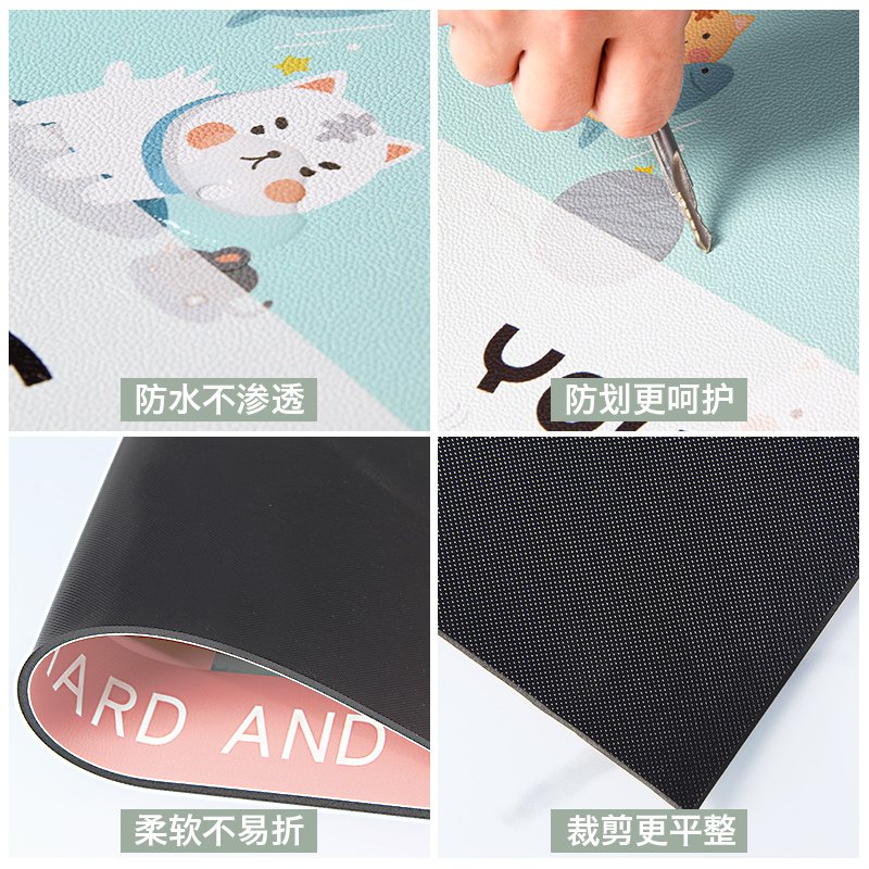 北欧飘窗垫防水防污免洗轻奢皮革榻榻米防滑小清新家用窗台阳台垫