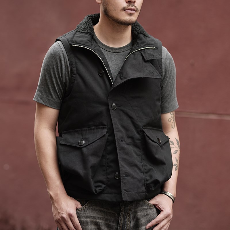 维托摩瑞机车骑行背心阿凡达防水飞行员咔叽复古摩托车工装马甲