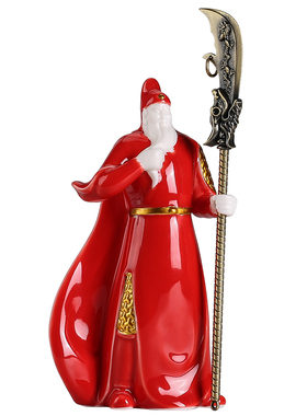 陶瓷关公摆件武财神爷佛像武圣关公像招财历史人物桌面家居装饰品