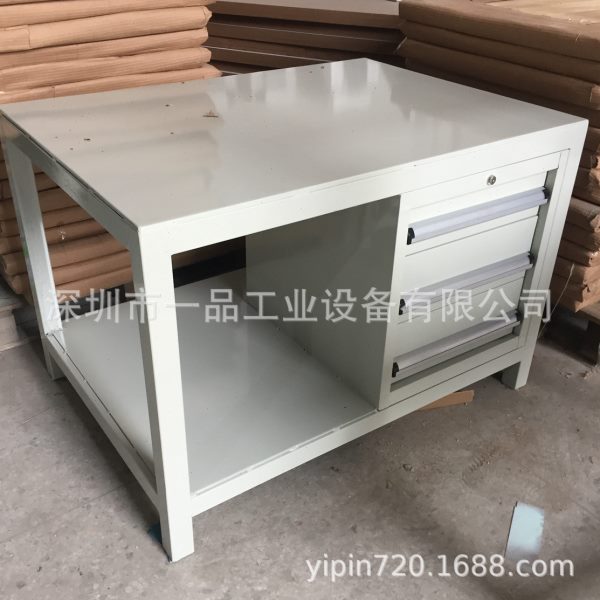 铁板钳工操作台模具重型钳工台带三抽屉虎钳修理装配检修桌厂
