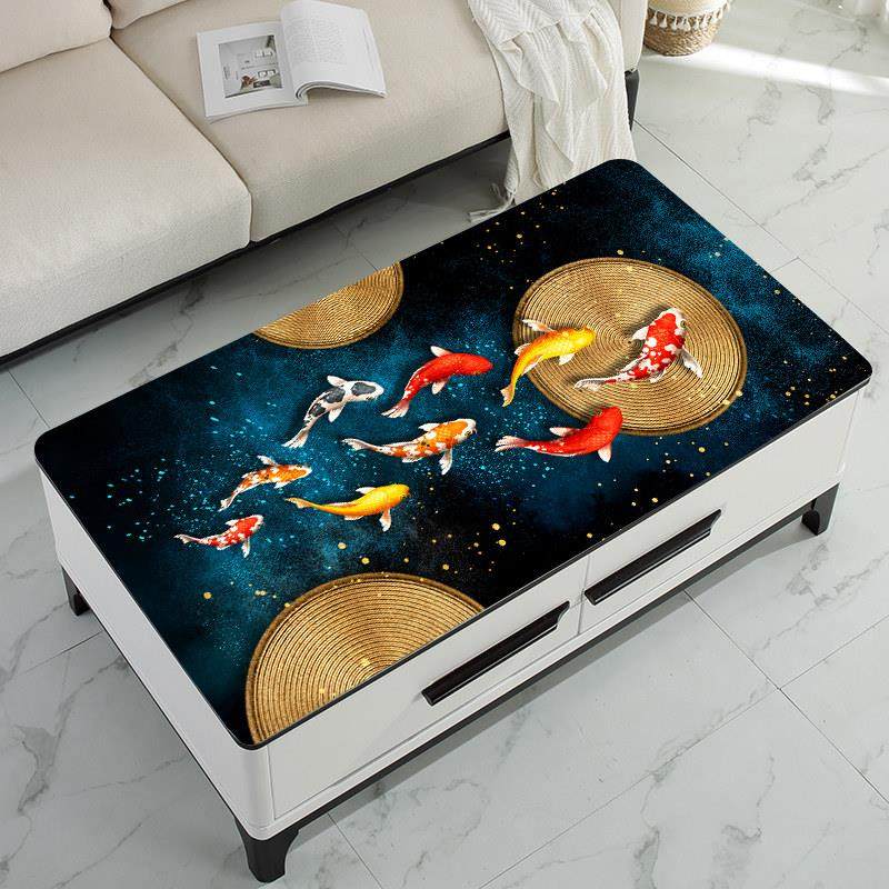 年年有鱼茶几桌布轻奢高级感家用茶几布餐桌桌垫台布防烫茶几垫,居家布艺,桌布,淘宝优惠券,粉丝福利购,淘宝优惠卷