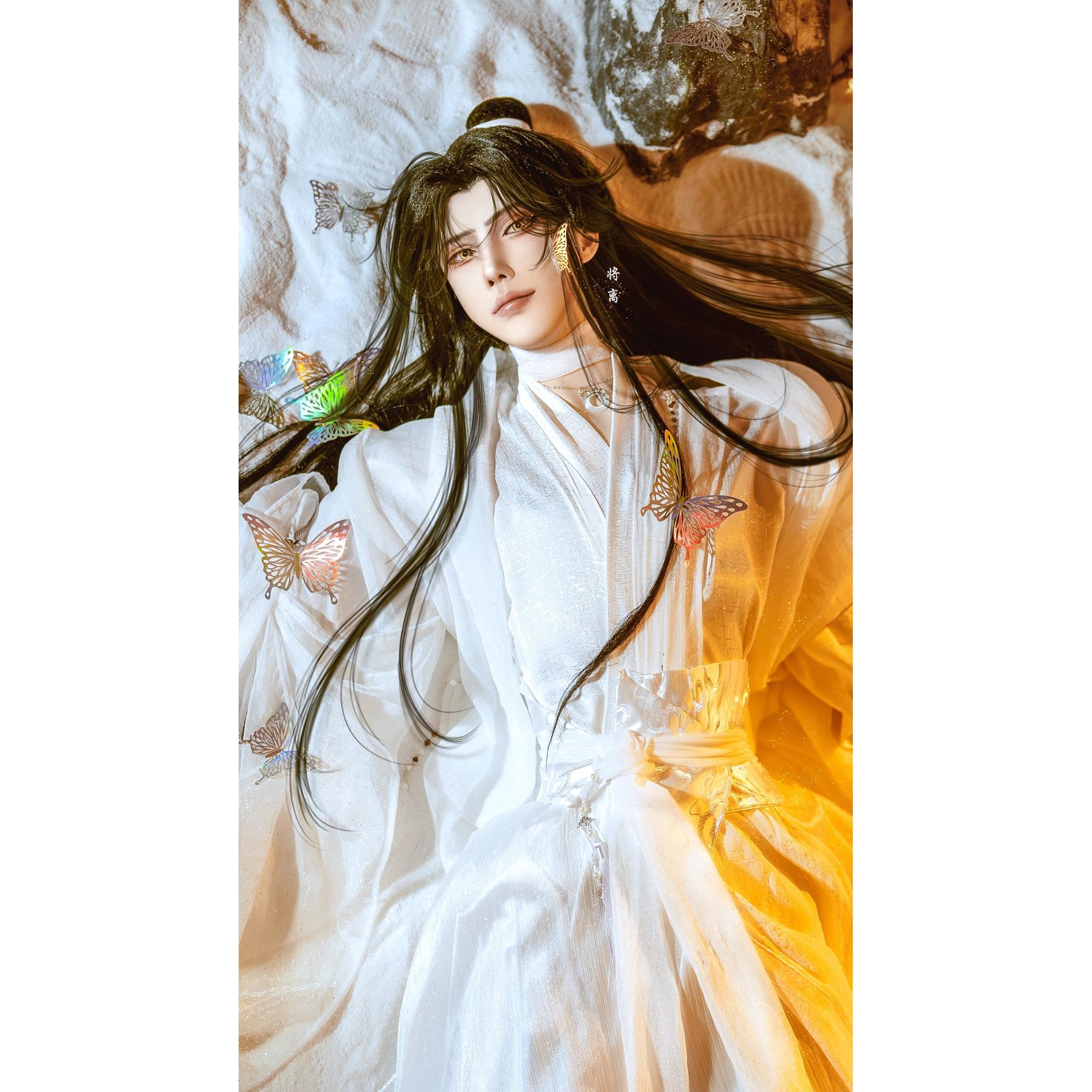 【月烈奇麟古风】天官谢怜白衣cos服/古风演出服