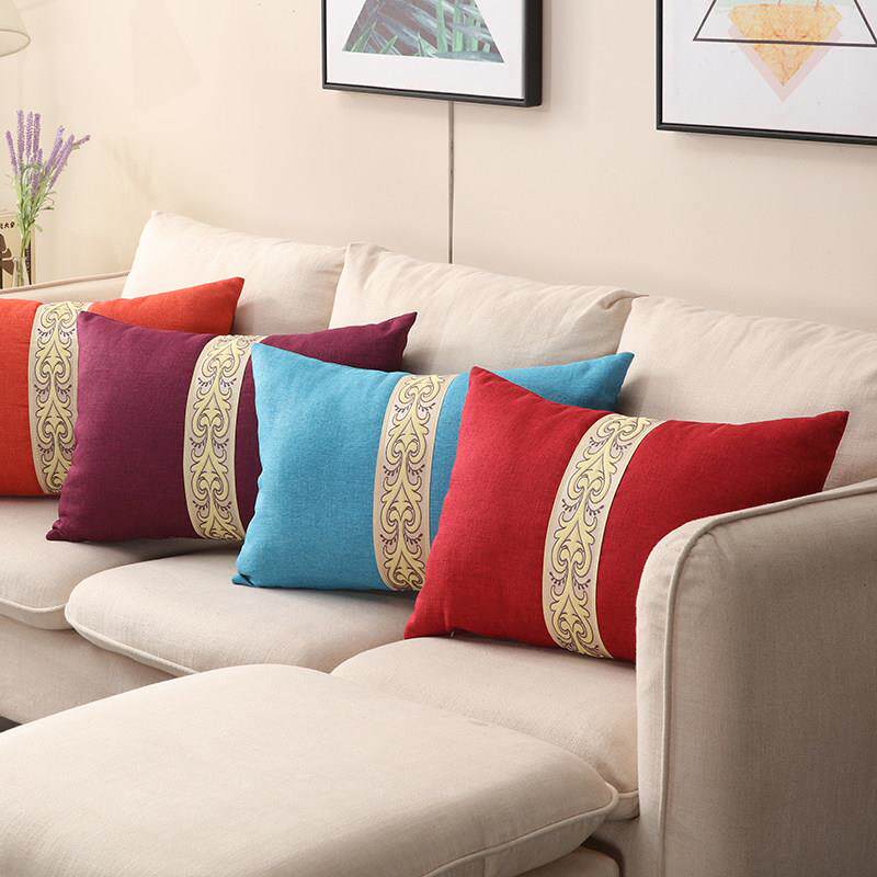 靠垫抱枕新中式长方形大沙发抱枕靠枕客厅座椅床头长条腰枕靠背