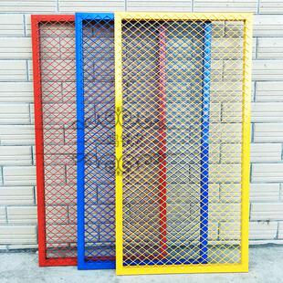 工业风菱形网格片加密铁丝网片装饰墙小网格铁艺屏风隔断镂空悬吊