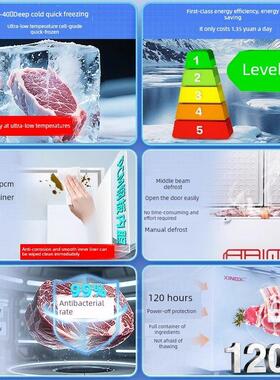 商用冷冻室518/718大容量冷冻室卧式单温雪柜新鲜冷冻室