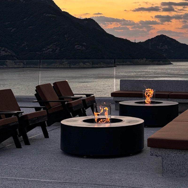 户外酒精壁炉庭院真火取暖别墅燃气篝火炉花园燃木柴烤火氛围造景