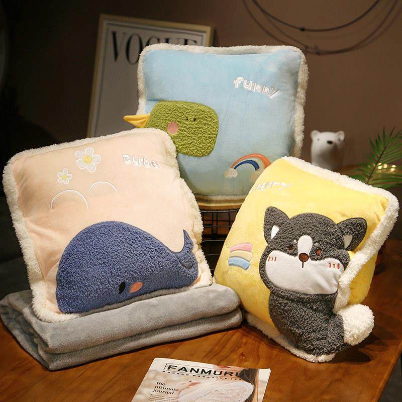 卡通抱枕被子两用靠枕折叠空调毯汽车内靠垫枕头三合一办公室午睡,居家布艺,抱枕被,淘宝优惠券,粉丝福利购,淘宝优惠卷