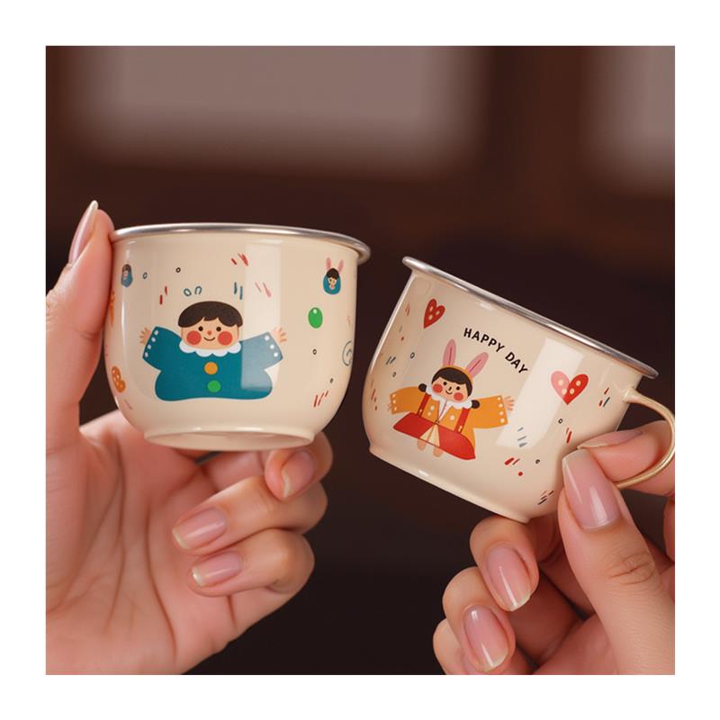 【官方旗舰】宝宝小杯子食品级316L不锈钢儿童水杯家用喝水敞口学