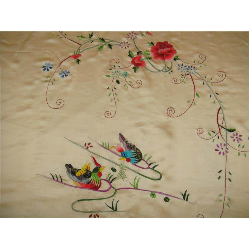 中国风纯手工刺绣花被面老式真丝桑蚕丝软缎鸳鸯牡丹结婚庆喜被套,床上用品,被套,淘宝优惠券,粉丝福利购,淘宝优惠卷