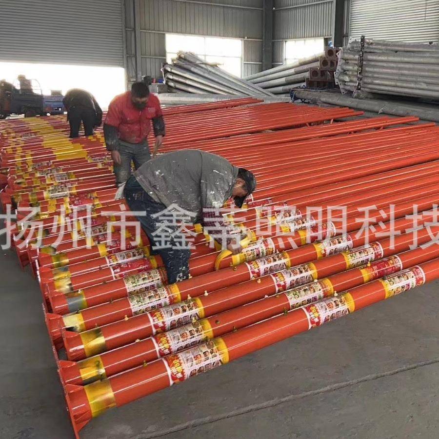 太阳能路灯户外led照明红色5超亮6大功率8新农村10米回纹工程路灯
