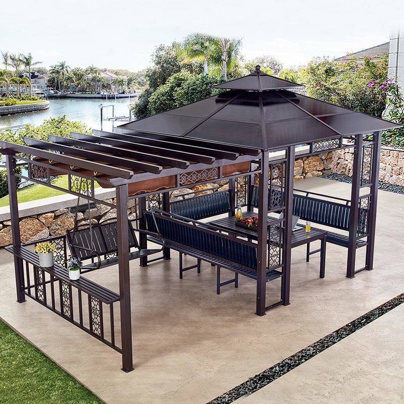 户外庭院凉亭别墅遮阳帐篷移动室外休闲花园农家乐民宿四角阳光房