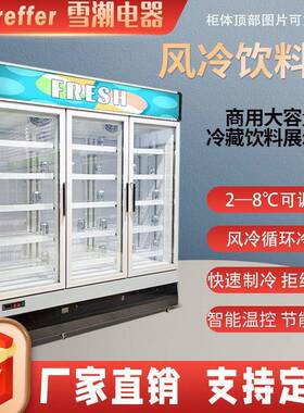 雪潮电器牛奶保鲜商用冷柜超市便利店双门三门四门饮料柜冷藏柜