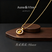 Aune＆VIne旋转葫芦真金电镀项链 钟摆葫芦 2035 法