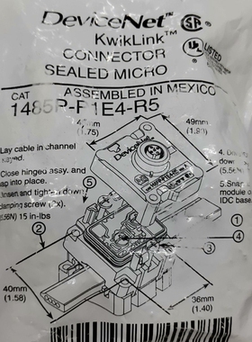 DeviceNet 1485P-P1E4-R5连接器，现货原