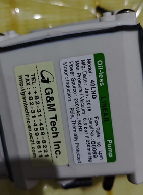 【议价】G&M Tech 隔膜泵，40lnd，