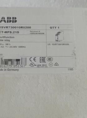 [维修]ABB CT-MFS.21S ISVR730010R0200