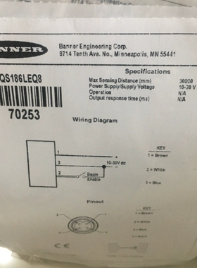 美国邦纳BANNER传感器QS186LE、QS186LEQ5【议价】