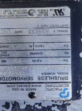 【议价】美国太平洋伺服电机R46SSNA一SS一NS一NV一02，拆