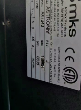 MKS电源AX7640，