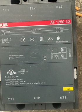 议价AF1250-30ABB交流接触器原装拆机，成色漂亮需要的老