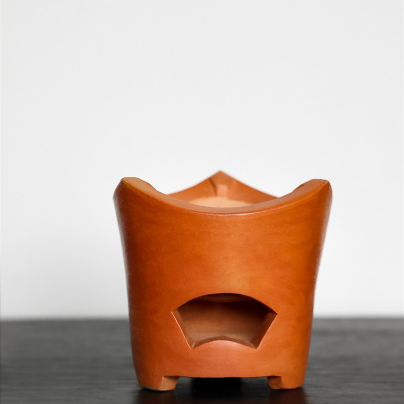 迷你小炭炉 围炉煮茶纯手工副榜炉小号炭炉红泥温煮Y茶炉碳炉砂铫